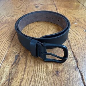Men's Black Leather Belt from American Eagle Outfitters